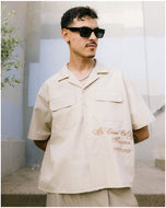 BEOY CROPPED BUTTON-UP SHIRT