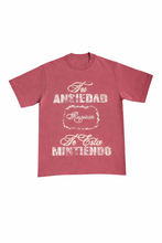 Load image into Gallery viewer, TU ANSIEDAD TE ESTA MINTIENDO CLAY RED T-SHIRT
